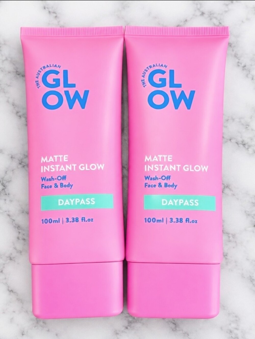 2 x The Australian Glow Daypass Matte Instant Glow Wash Off Bronzer 3.38oz ea